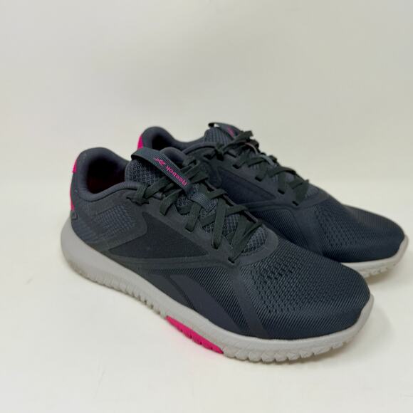 Reebok Flexagon Force 2.0 Training Shoes Womens 8 1/2 Gray Pink I.10.2 Comfy - Picture 7 of 13